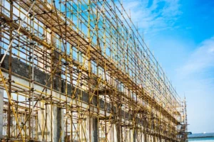 Industrial scaffold framework by Glendale Scaffolding Rental